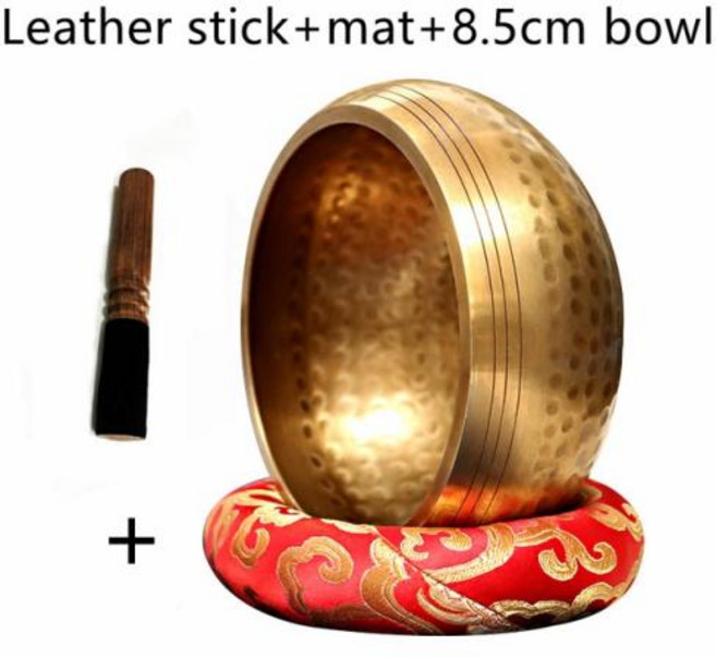 크리스탈싱잉볼 네팔 수제 티베트 불상 소리 그릇 요가 명상 노래 황동 차임 수공예 음악 치료 티베트어