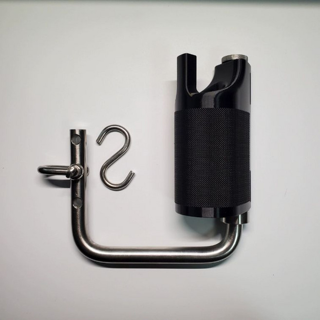 팔씨름운동 전완근운동기구 그립 손잡이 팔운동 내회전 스틸 원통형 바 부품, L 바 + 핑거 그립, 1개