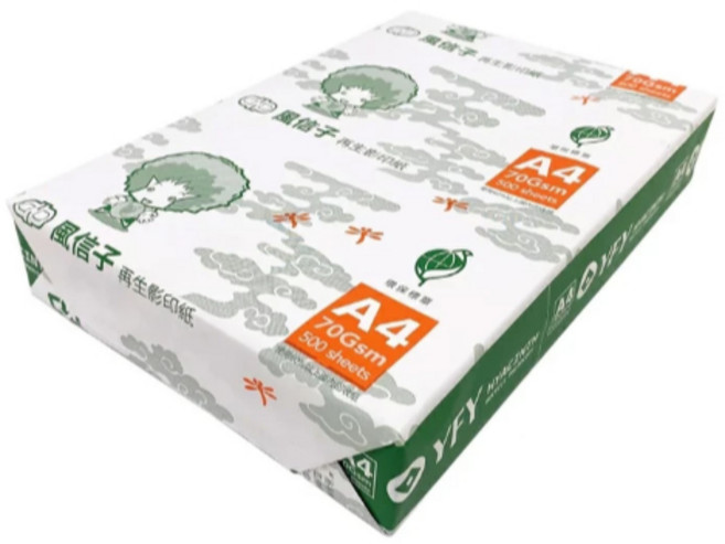 風信子 環保再生影印紙 A4 70磅 500張/包 台灣製 中華紙漿, 1個