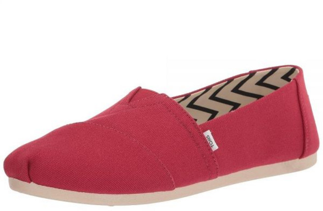 TOMS 여성용 클래식 폴리 레드 재활용 면 캔버스 220123