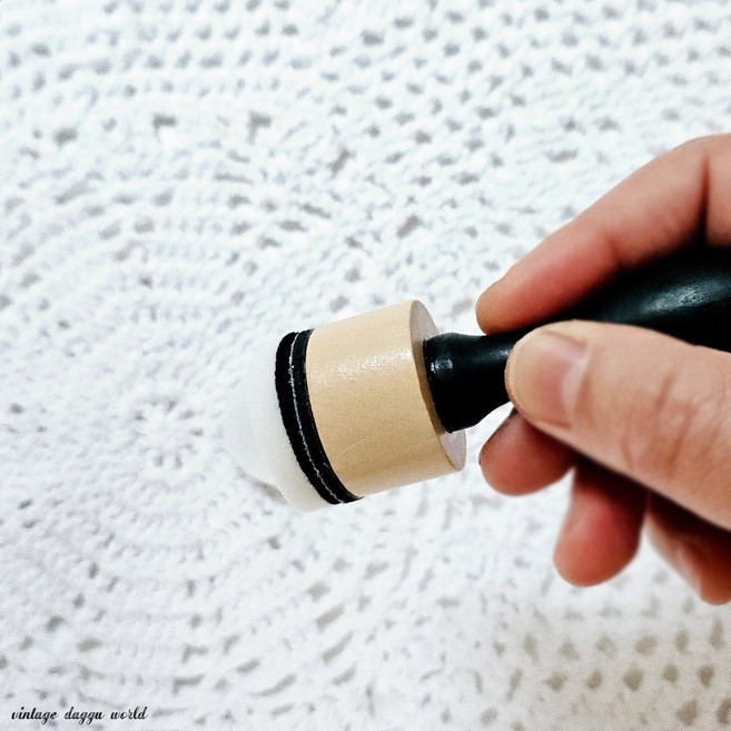 우드 블렌딩 브러쉬 스텐실 붓 도구 빈티지다꾸 다이어리 꾸미기 용품, 1개, 리필 10p