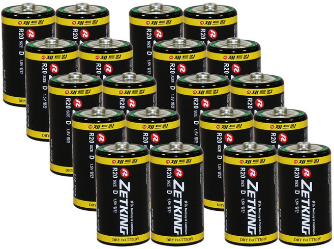 제트킹 망간 D형 건전지 / R20, 20개입, 1개