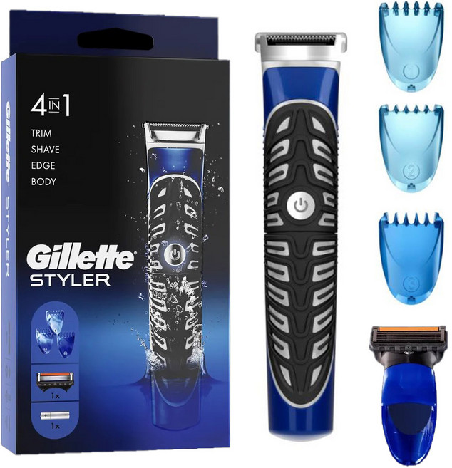 질레트 스타일러 4in1 전동 전기 면도기 남성 수염 트리머 방수 Gillette Styler, 1개