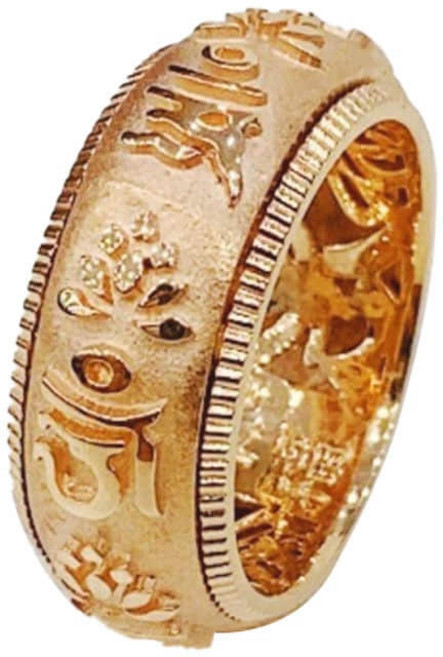 18k 옴마니 회전 연화반지