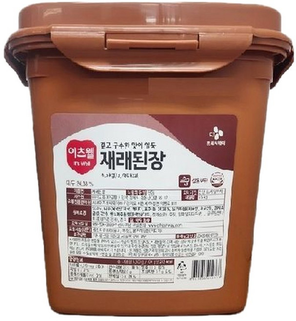 랜선N마트 이츠웰 재래식 된장 6.5kg / 업소용/ 대용량, 1개