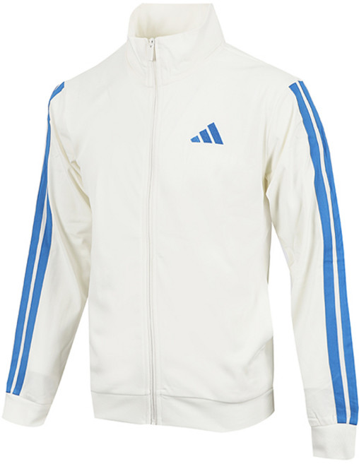 아디다스 3S 트리콧 트랙탑 저지 레귤러 핏 니트 소재 스포티 스타일 자켓