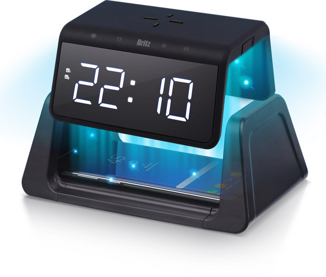 [브리츠 공식 대리점] BA-ALS1 탁상시계/고속충전기/마스크 휴대폰 다용도 살균기