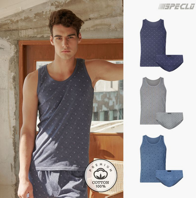 스페클로 카밀 순면 런닝+삼각팬티 남성속옷 6종세트