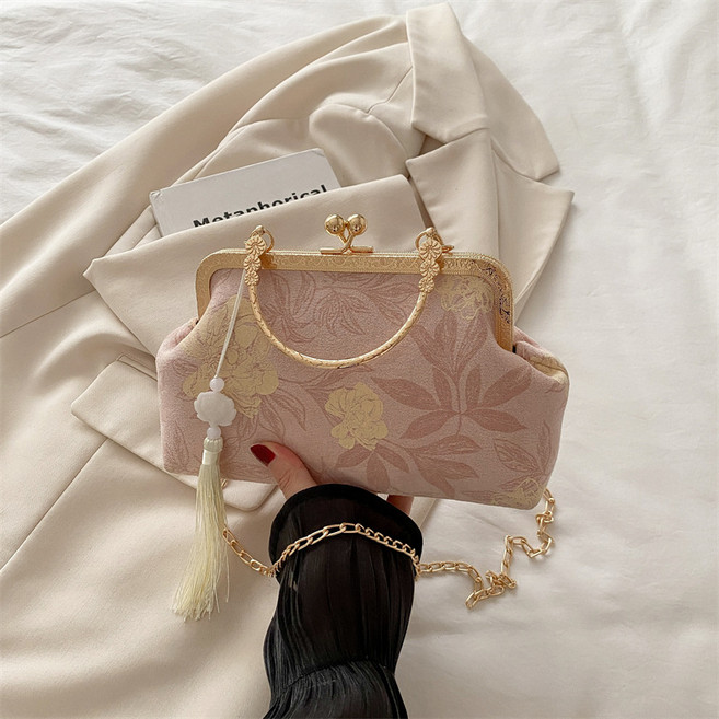 코코린느 플로럴 클래식 노리개 한복 혼주 토트백 크로스백 숄더백 클러치 가방(4colors)