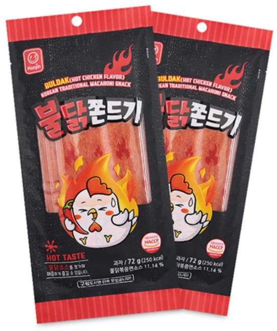 [G2L] 추억의 불닭 쫀드기 72gx30개 대용량 옛날 단체 쫀득이 어린이 어르신 간식 다과, 2.16kg, 1박스