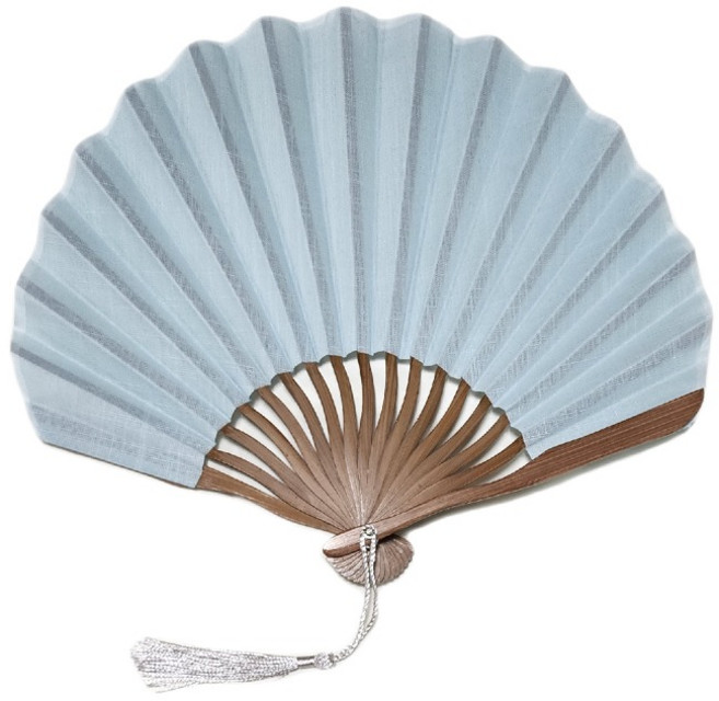 모시부채(소)22cm(하늘색) 직물아교포수 모시접선(최상품 노리개 달려있음), 하늘색, 1개