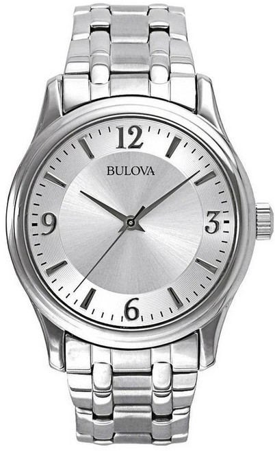 [Bulova] 부로바 남성용 클래식 쿼츠 실버 스테인리스 스틸 시계 38mm 96A000