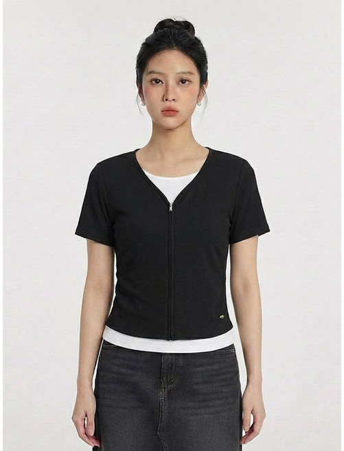 행텐 행텐 여성 웨일 레이어드 셔링 집업 가디건_100(10570-131-409-69)