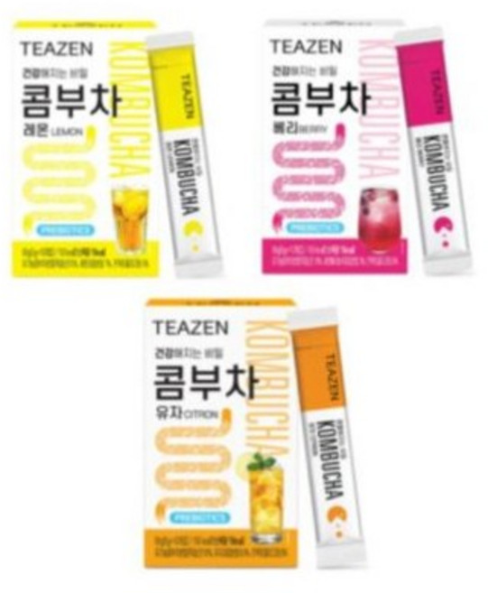 티젠 콤부차 10개입 레몬+베리+유자 세트, 1개, 상세페이지 참조, 5g