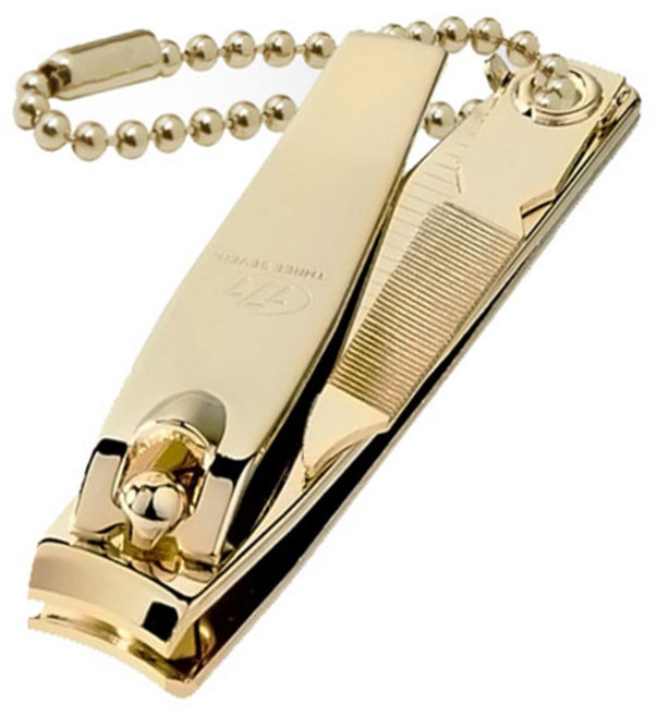 쓰리세븐 777 휴대용 소형 손톱깍이 N-608FG 휴대용 손톱깍기 발톱깍이 발톱깍기 손 발톱 깍이, 1개, 골드