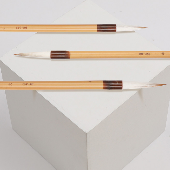 아트시크릿 한국화 동양화 민화 최고급 산양모 시광봉 겸호필 캘리그라피 BW-343, 1세트