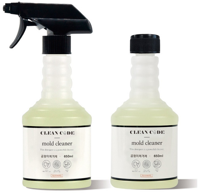 1+1 클린코드 곰팡이제거제 벽 벽지 화장실 베란다 실리콘 창틀 욕실 결로 곰팡이제거, 2개, 500ml