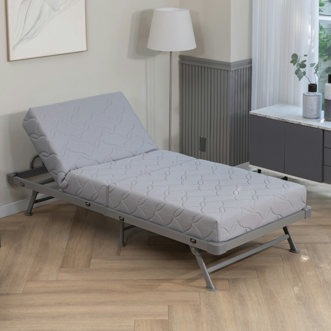 라꾸라꾸 본사 유로탑 포켓스프링 6:4 접이식 프리미엄침대 1인용 슈퍼싱글 024P(N), 그레이