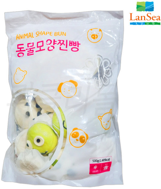 [희주몰] 랜시푸드 동물모양찐빵 500g, 2개