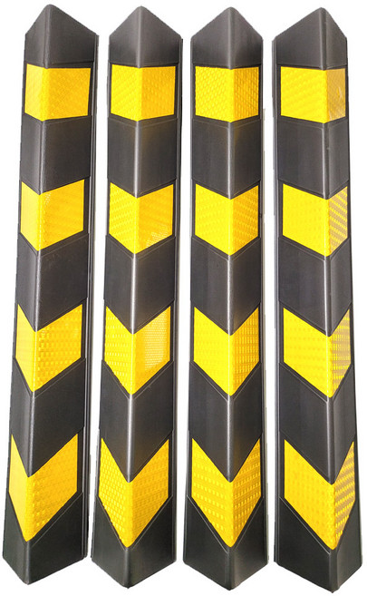 접착식 코너보호대 주차장 반사지 기둥보호대 발포 스폰지 쿠션 코너가드, 4개, 혼합색상