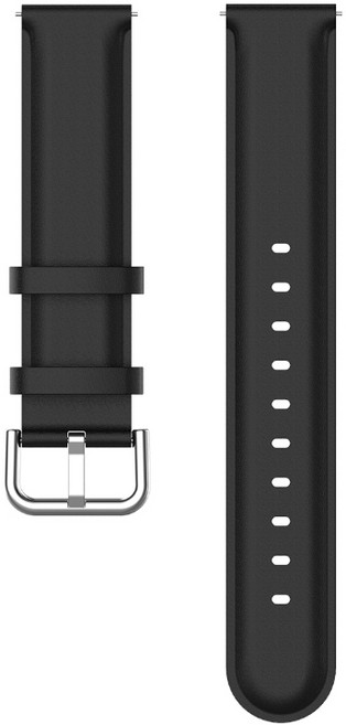Garmin vivoactive 6 / 5 GPS 20mm 真皮錶帶, 圓尾-黑色, 1個