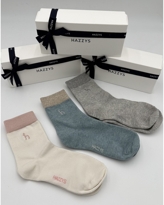 헤지스 여성 중목 양말 3종 (선물포장)