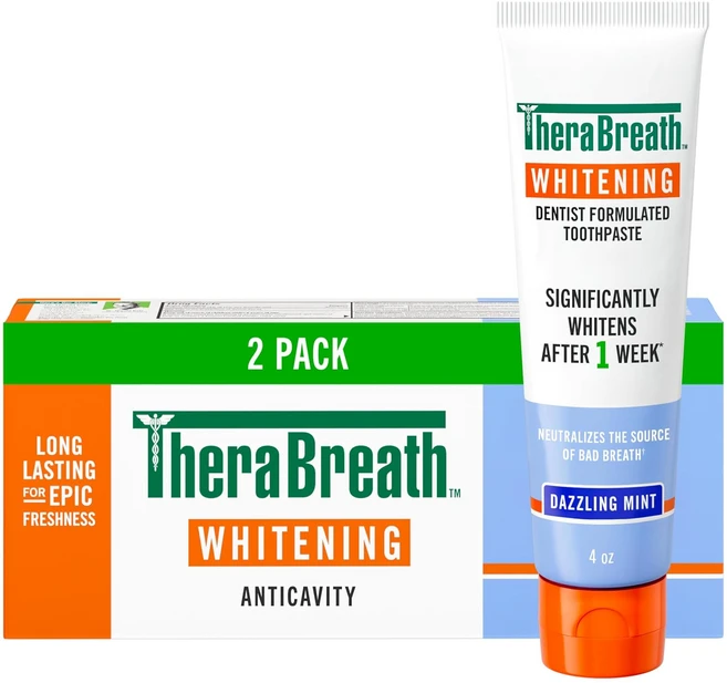 테라브레스 화이트닝 치약 113g 2개입 다즐링민트 미백치약 치아미백 착색제거 구취제거 입냄새 제거 저자극 불소치약 충치예방 대용량, 2개 - 쿠팡