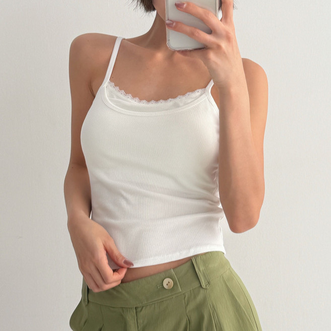 다미타니 레이스 레이어드 스판 캡내장 끈나시 OCZ0936