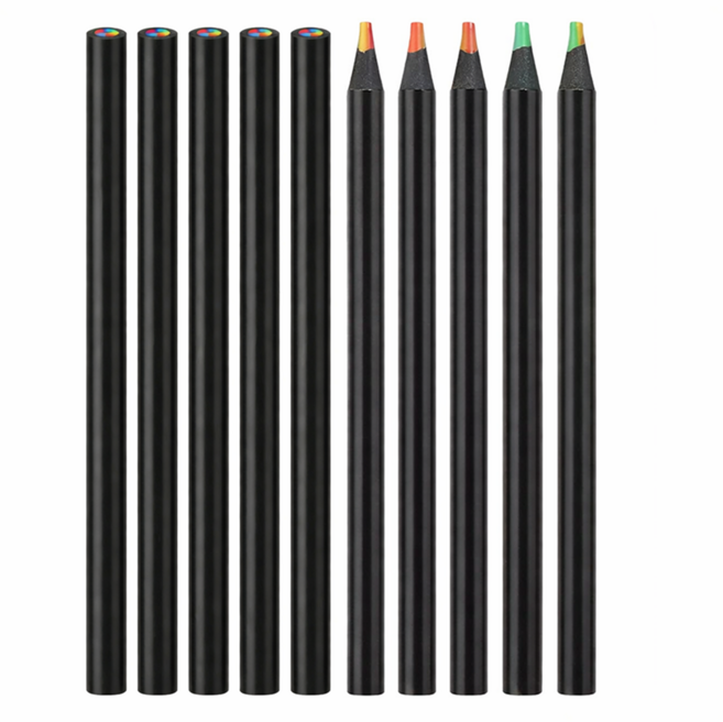 무지개 색연필 레인보우 연필 멀티컬러 드로잉 스케치 미술용, 10개, 7색