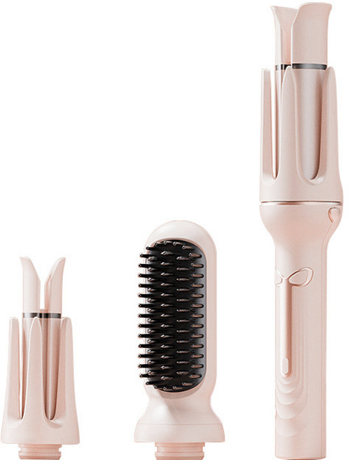 스타일닥터 3in1 전자동 고데기 스트레이트 브러시 오토 컬링 웨이브, 핑크, YH089