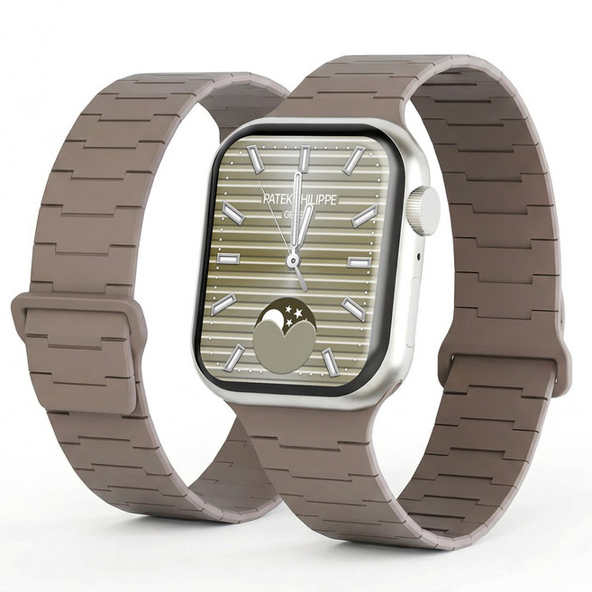 캘릭스 애플워치 호환 실리콘 버클링 마그네틱 스트랩, 에토프, 1개