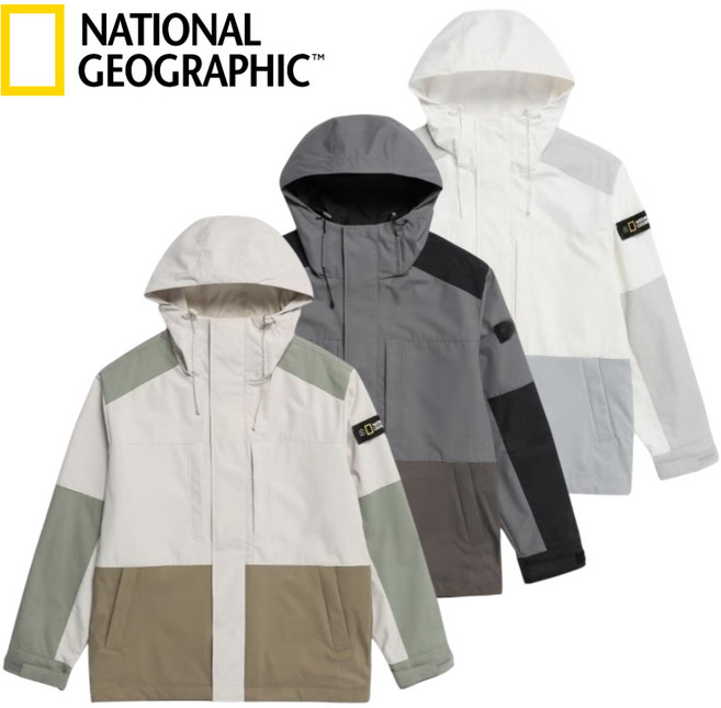 [매장발송] 내셔널지오그래픽 남성 바람막이 점퍼 방풍 방수 봄 가을 골프 등산 작업 낚시 캠핑 상의