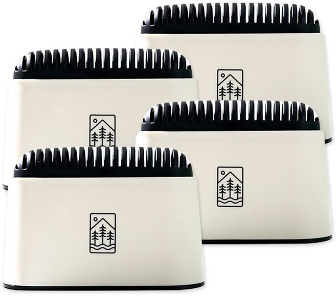 솔향 가득 냉장고 냉동실 탈취제 리얼 숯 야자활성탄 냄새제거, 4세트, 60g