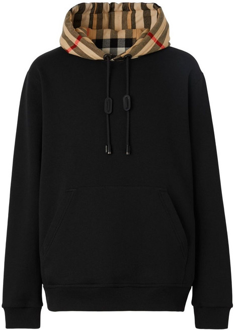 버버리 체크 디테일 후디