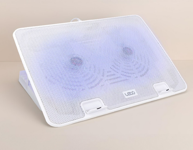 레토 메탈 듀얼쿨러 노트북 거치대 LCS-S01, ALL WH, 2개