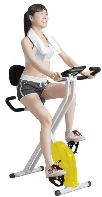 imini X型折疊健身車，居家運動，室內腳踏車, 1個, 亮麗黃