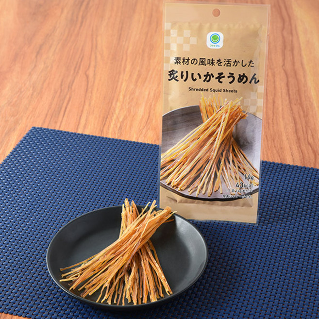 패밀리마트 소재의 풍미를 살린 구운 오징어 소면 14g 6개 세트