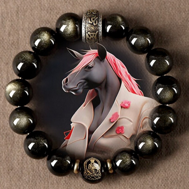 김요석 12지신 타이거 토끼 행운의 팔찌 소원성취 남자 12mm