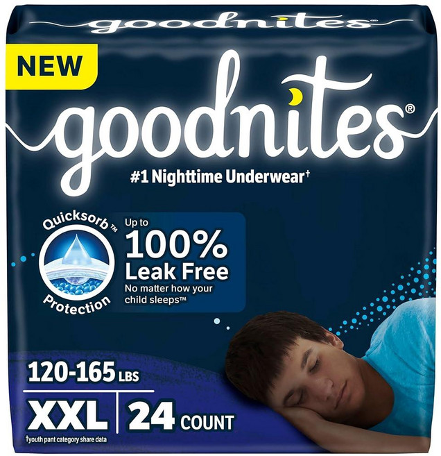 굿나이트 Goodnites 어린이 남아용 야간 기저귀 속옷 221698