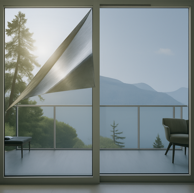 머스트킵 주간 사생활보호 무점착 단열 창문 필름, 실버