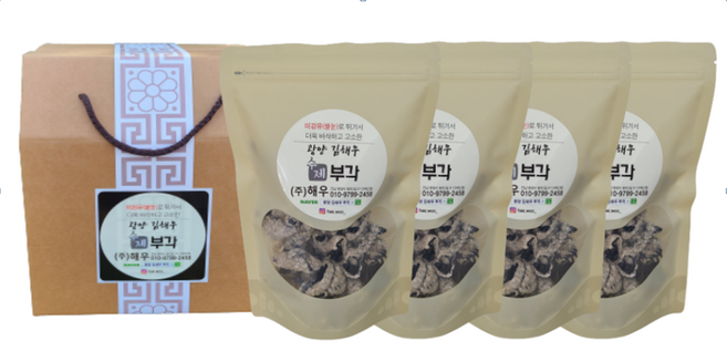 김해우 찹쌀 김부각 바삭한 수제 수제부각 현미유 미강유 쌀 저염 김튀각 저염식 선물세트 90g 4봉지, 4개