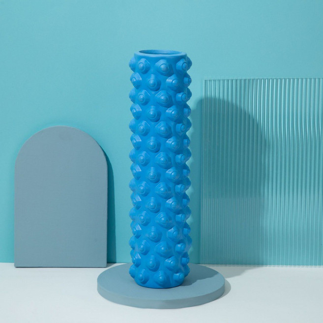 BODY MORE FUN 泡沫滾筒按摩器 200KG高強承重, 45*14cm - 浮點款藍色, 1個