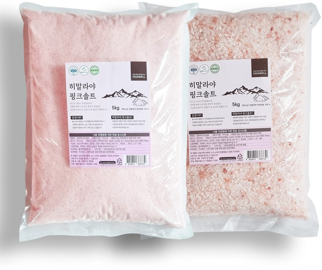 오가웰 히말라야 핑크솔트 암염, 가는소금 5kg, 5kg, 1개