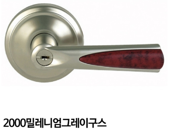 현대디엘 목문레버 침실용 2000밀레니엄그레이구스, 1개