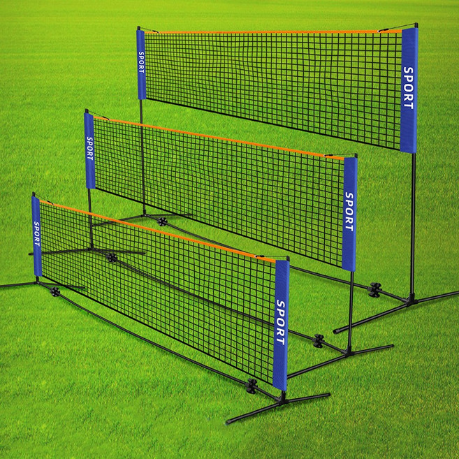 배드민턴네트 배구 족구 네트 이동식 야외 캠핑 운동 그물망, 7. 3m 스포츠 네트(폴대 포함)
