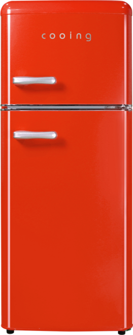 쿠잉 레트로 2도어 소형 냉장고 REF-D121 원룸 오피스텔 사무실 가정용 115L, 레드, REF-D121R