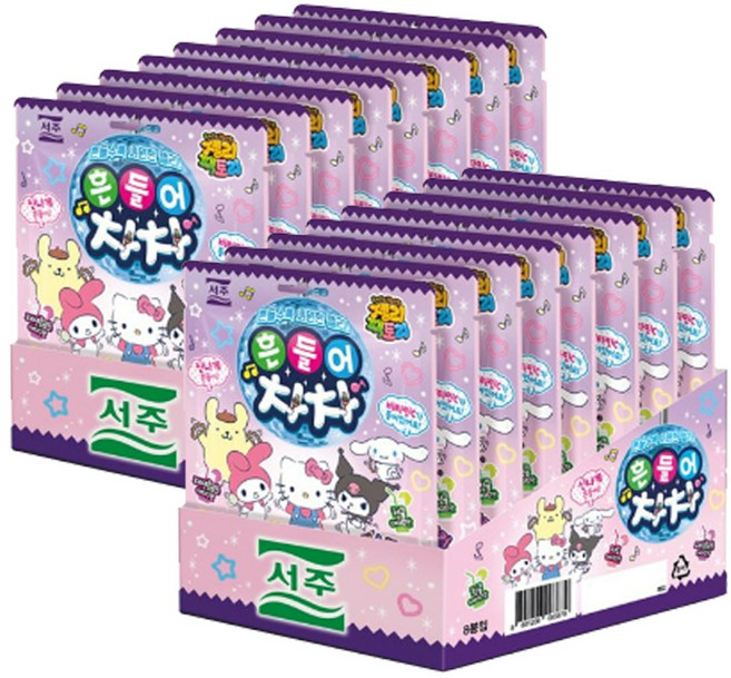 서주 젤리팩토리 흔들어차차 50g 산리오 캐릭터 랜덤스티커, 16개