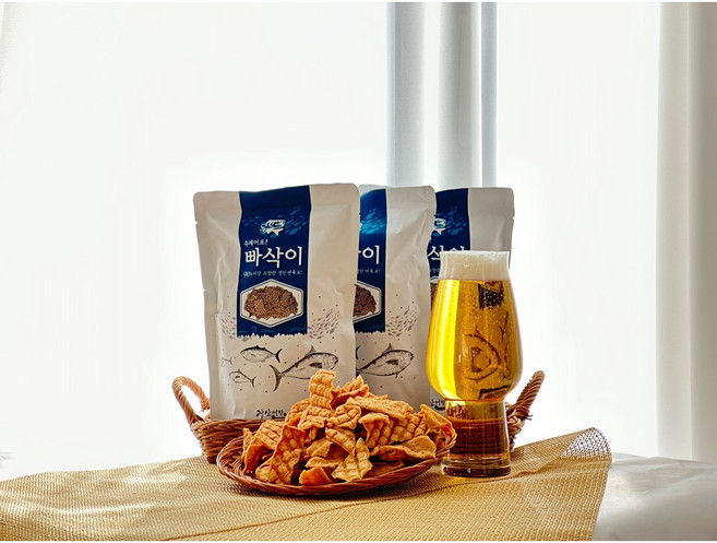 자산어당 수제 어포튀각 빠삭이 떡볶이빠삭이 떡볶이어포튀각, 3개, 70g