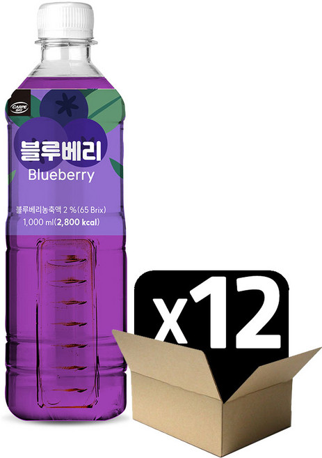 까르페데이 과일음료 베이스/대호액상 1000ml(12개 1박스), 1L, 12개