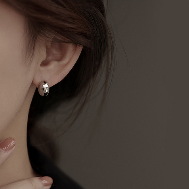 [제이무드] 925 은침 여성 볼드 귀걸이